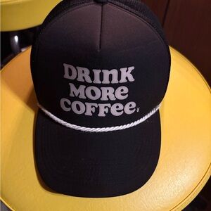 Dutch Bros Black Hat with White Rope Accent